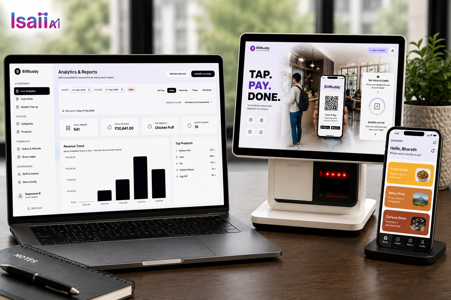 Isaii Technologies – BillBuddy: Campus Commerce Platform